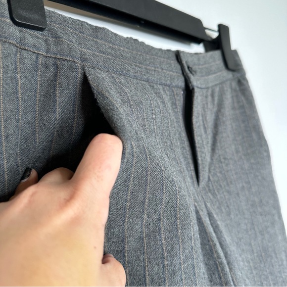 Janie and Jack Grey Wool Pinstripe Joggers - Picture 4 of 13